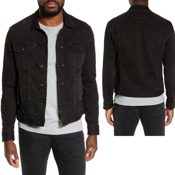john varvatos black denim jacket